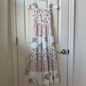 Speechless Kids Girls Sleeveless Chiffon Tiered Floral Dress size 7